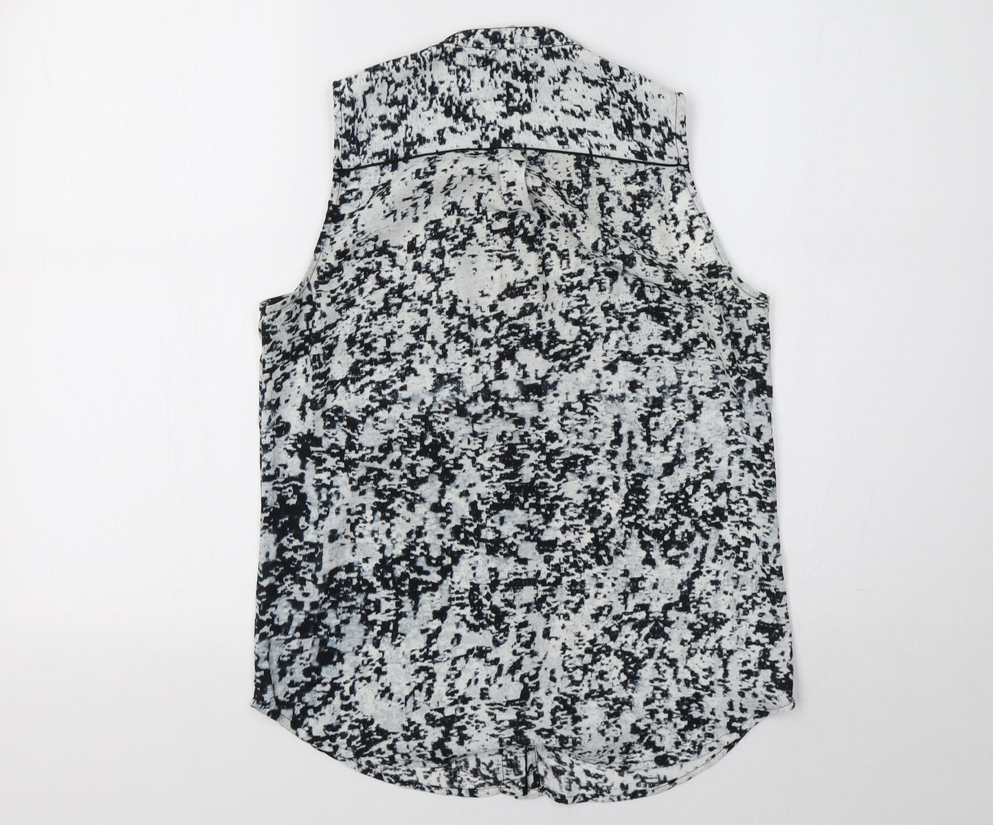 Womens UK Size 6 H&M Grey Basic Button-Up