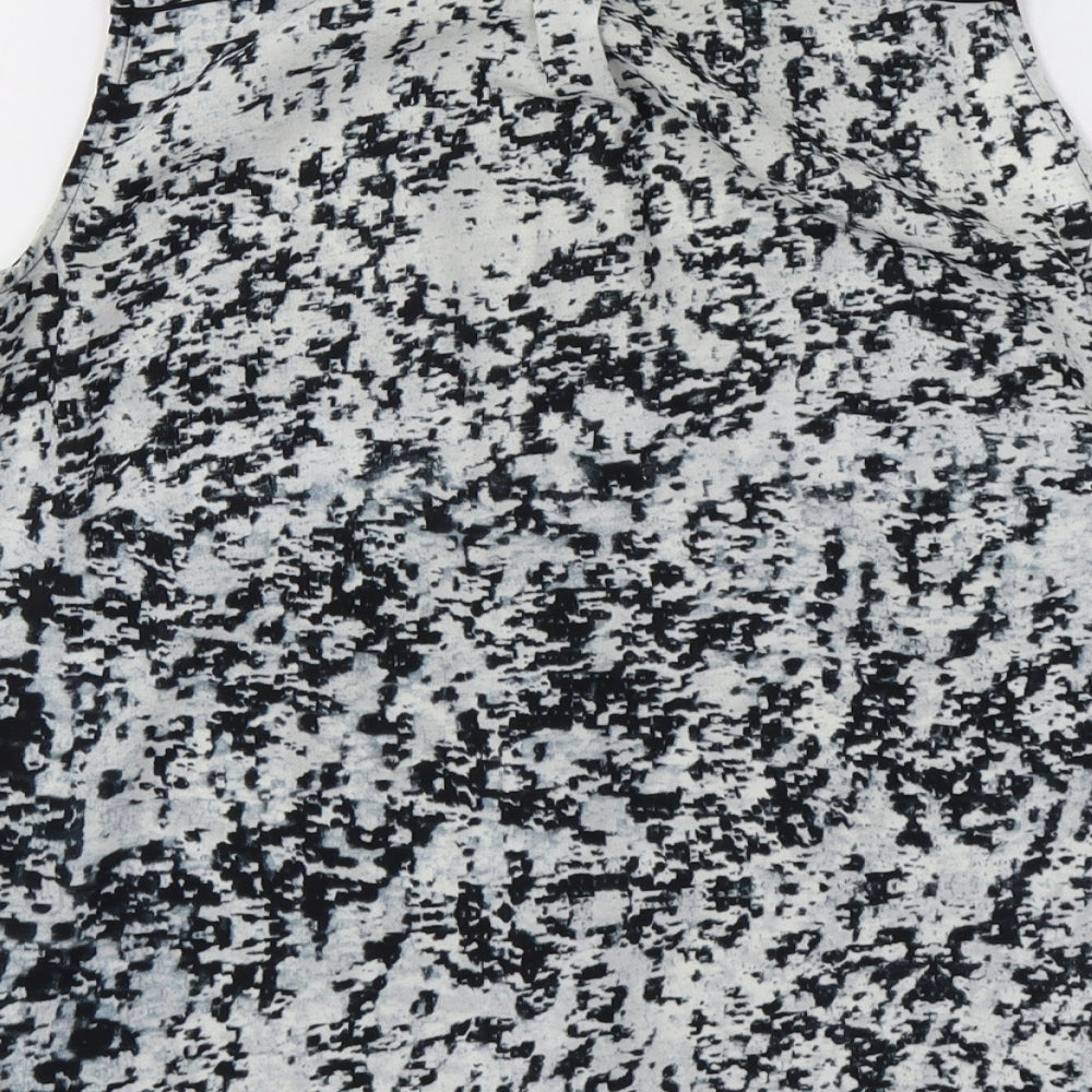 Womens UK Size 6 H&M Grey Basic Button-Up