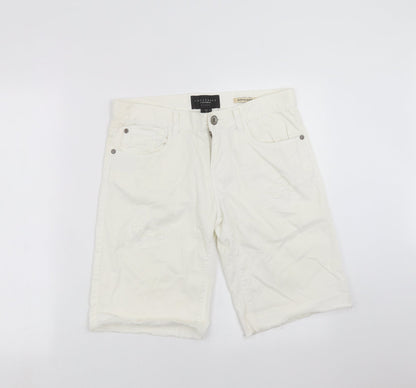 Sanctuary Womens Ivory  Denim Cut-Off Shorts Size 31 in - distressed