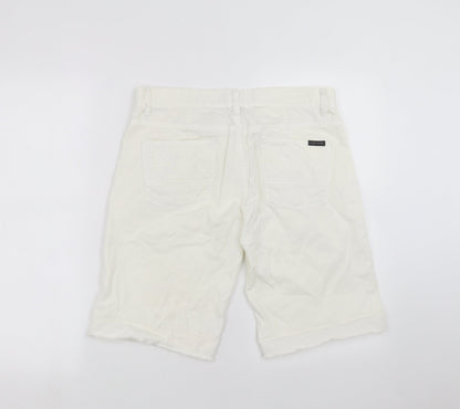 Sanctuary Womens Ivory  Denim Cut-Off Shorts Size 31 in - distressed