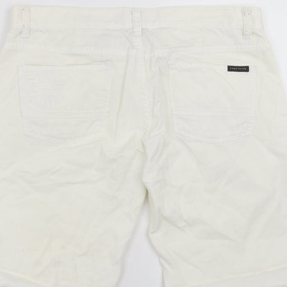 Sanctuary Womens Ivory  Denim Cut-Off Shorts Size 31 in - distressed