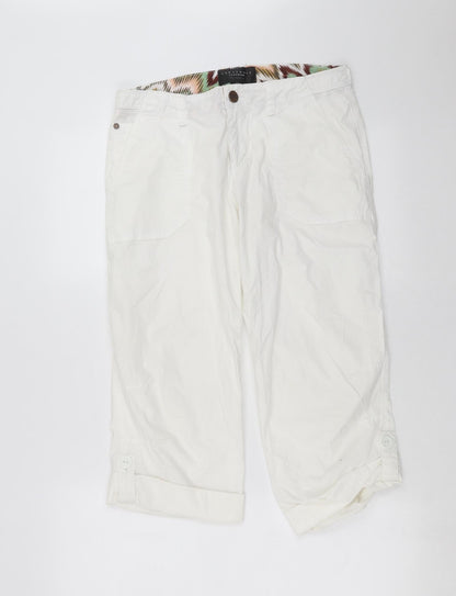 Sanctuary Womens White   Cropped Trousers Size 30 in L20 in