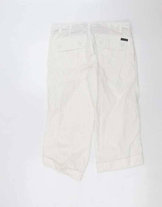 Sanctuary Womens White   Cropped Trousers Size 30 in L20 in