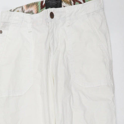 Sanctuary Womens White   Cropped Trousers Size 30 in L20 in