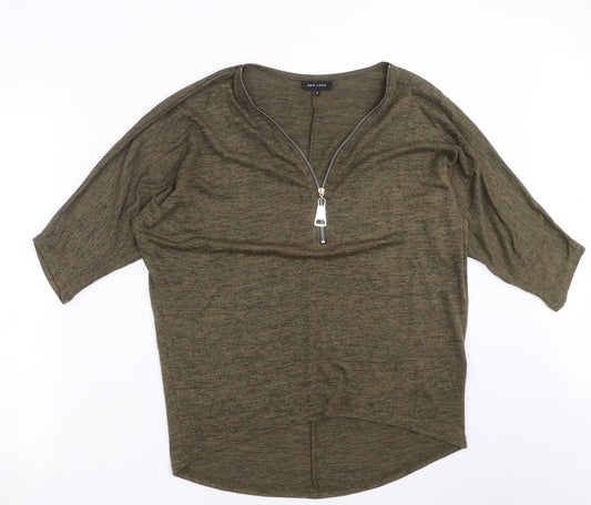 Womens UK Size S New Look Green Pullover Jumper