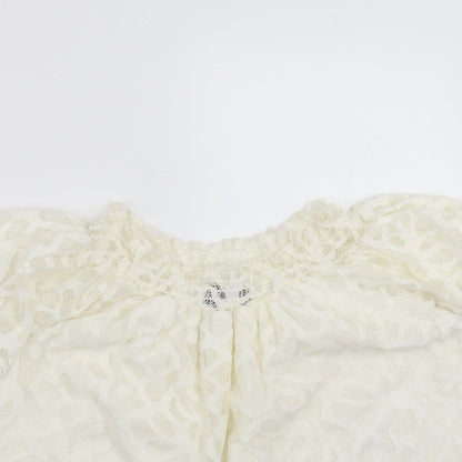 Primark Womens Ivory Geometric  Basic Blouse Size 8  - Lace