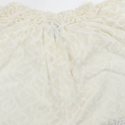 Primark Womens Ivory Geometric  Basic Blouse Size 8  - Lace