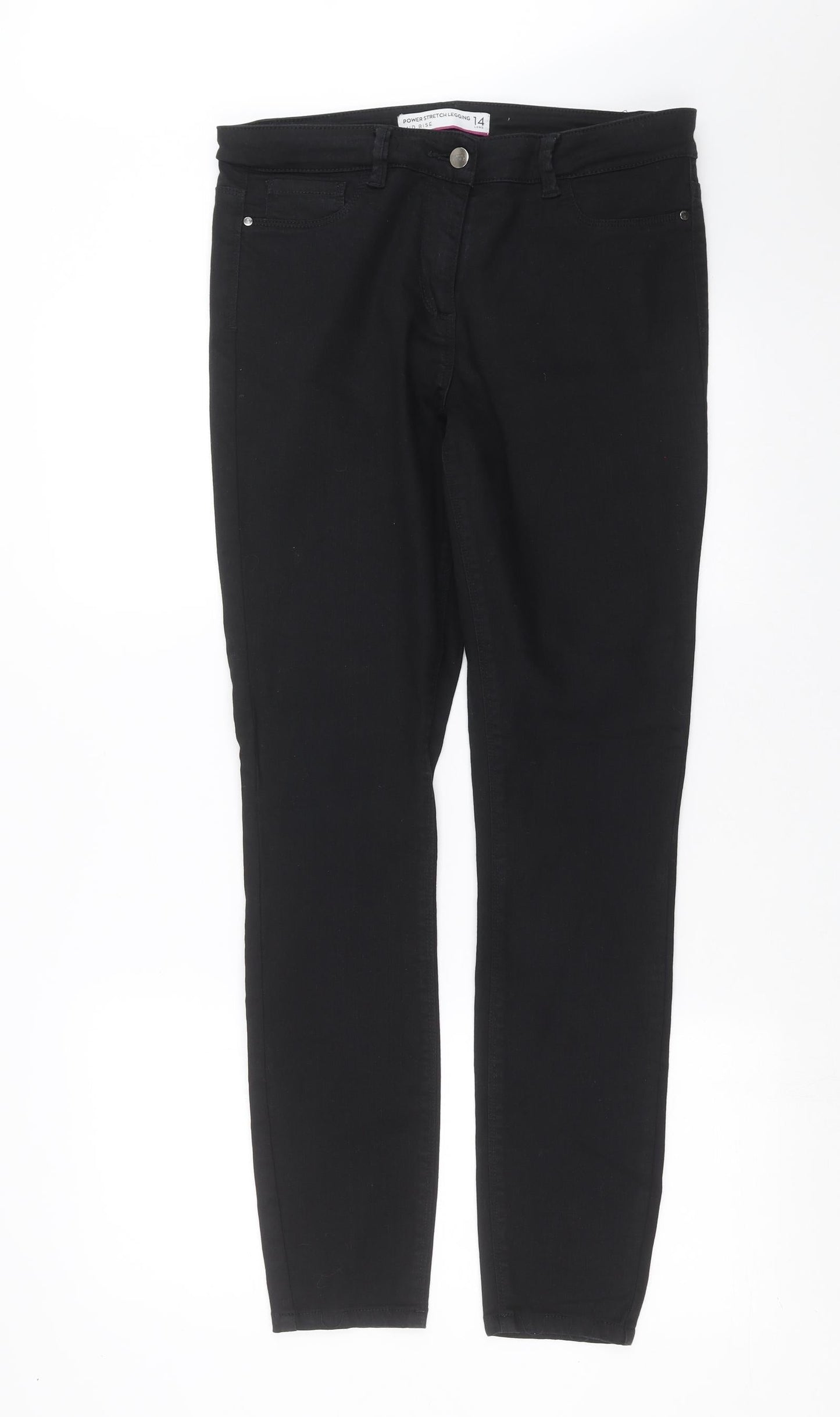 Womens UK Size 14 Preworn Extra-Slim Fit Skinny Black Jeans