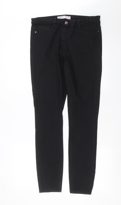 Womens UK Size 14 Preworn Extra-Slim Fit Skinny Black Jeans