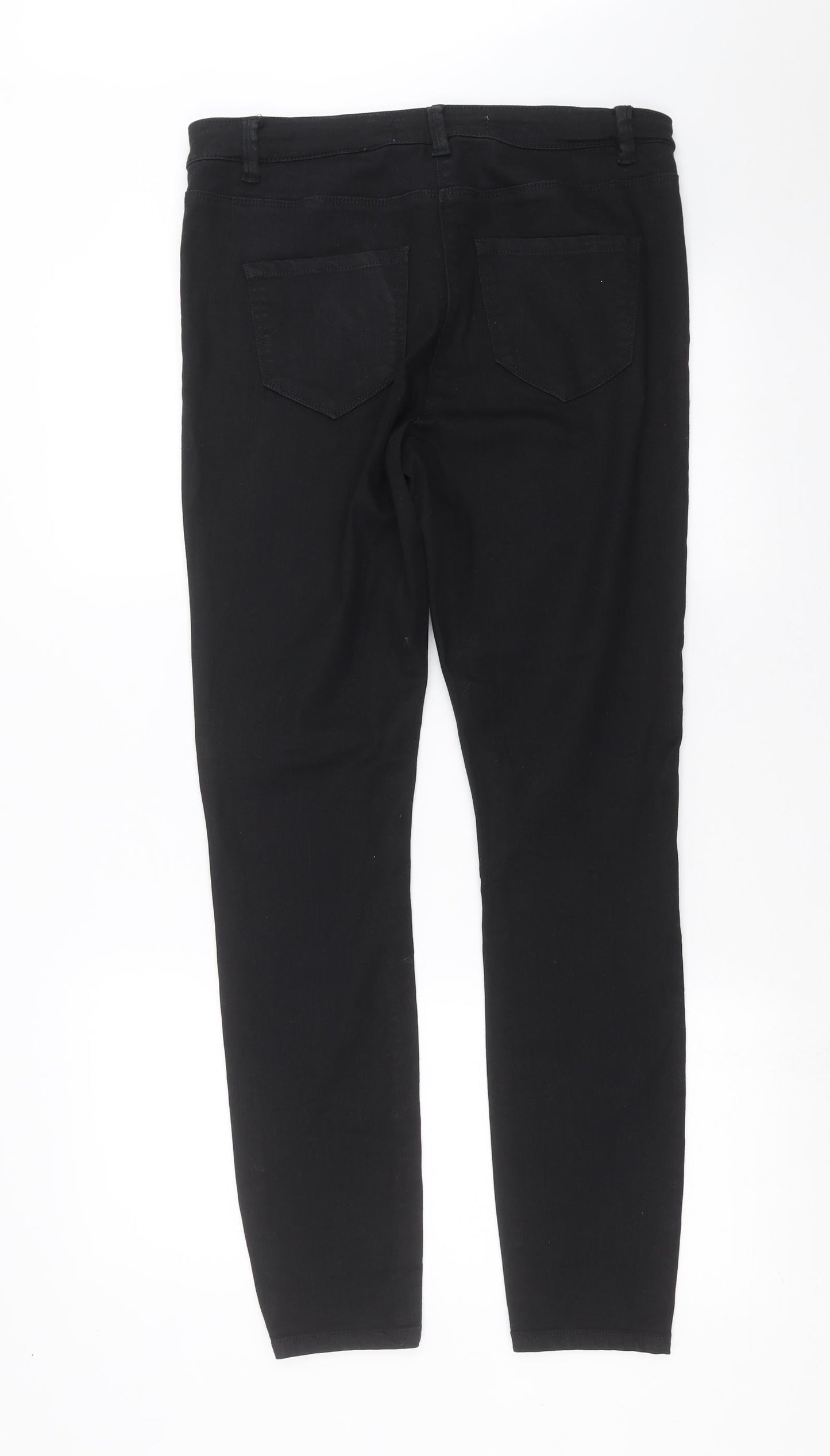 Womens UK Size 14 Preworn Extra-Slim Fit Skinny Black Jeans