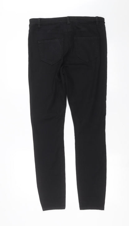 Womens UK Size 14 Preworn Extra-Slim Fit Skinny Black Jeans