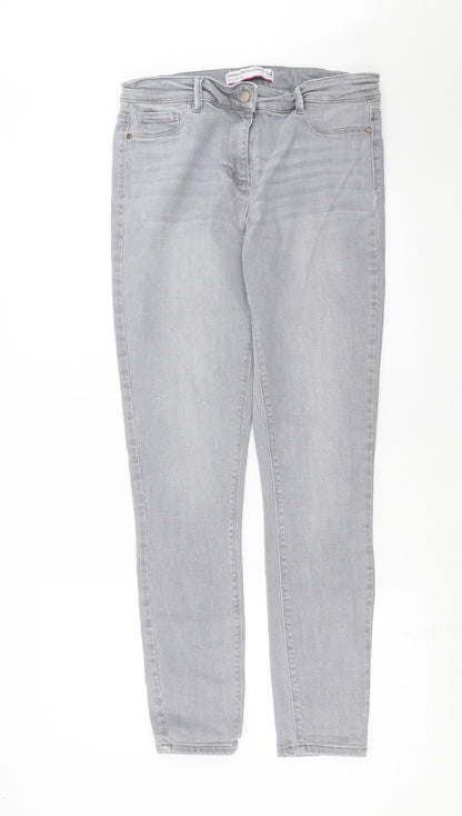 Womens UK Size 14 Preworn Extra-Slim Fit Skinny Grey Jeans
