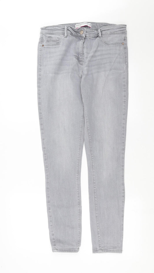 Womens UK Size 14 Preworn Extra-Slim Fit Skinny Grey Jeans