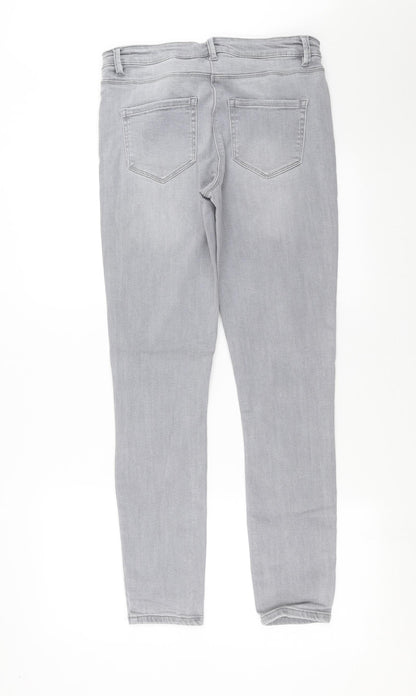 Womens UK Size 14 Preworn Extra-Slim Fit Skinny Grey Jeans