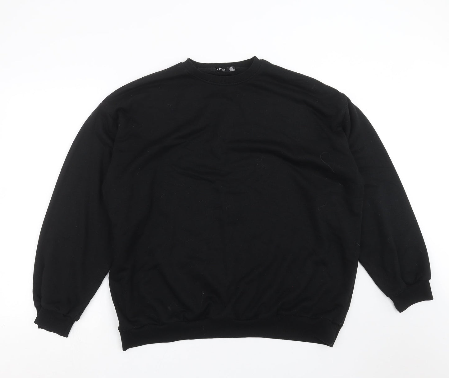 Boohoo Womens Black   Pullover Sweatshirt Size 14