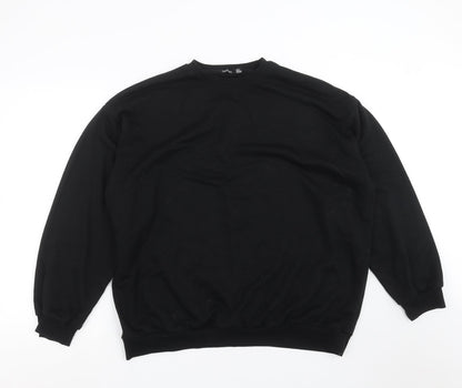 Boohoo Womens Black   Pullover Sweatshirt Size 14