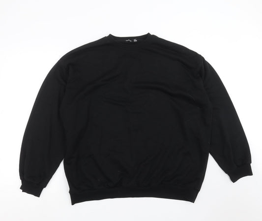 Boohoo Womens Black   Pullover Sweatshirt Size 14