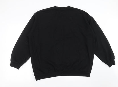 Boohoo Womens Black   Pullover Sweatshirt Size 14