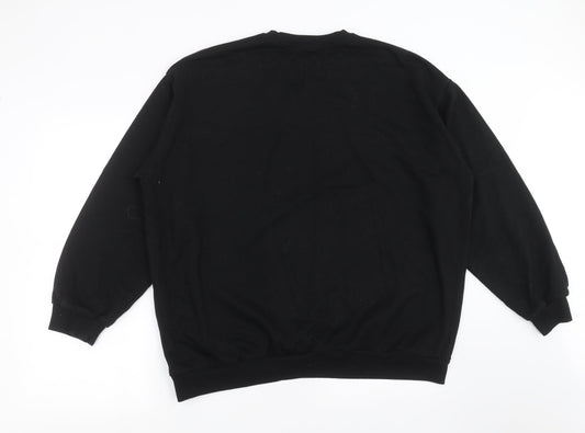 Boohoo Womens Black   Pullover Sweatshirt Size 14