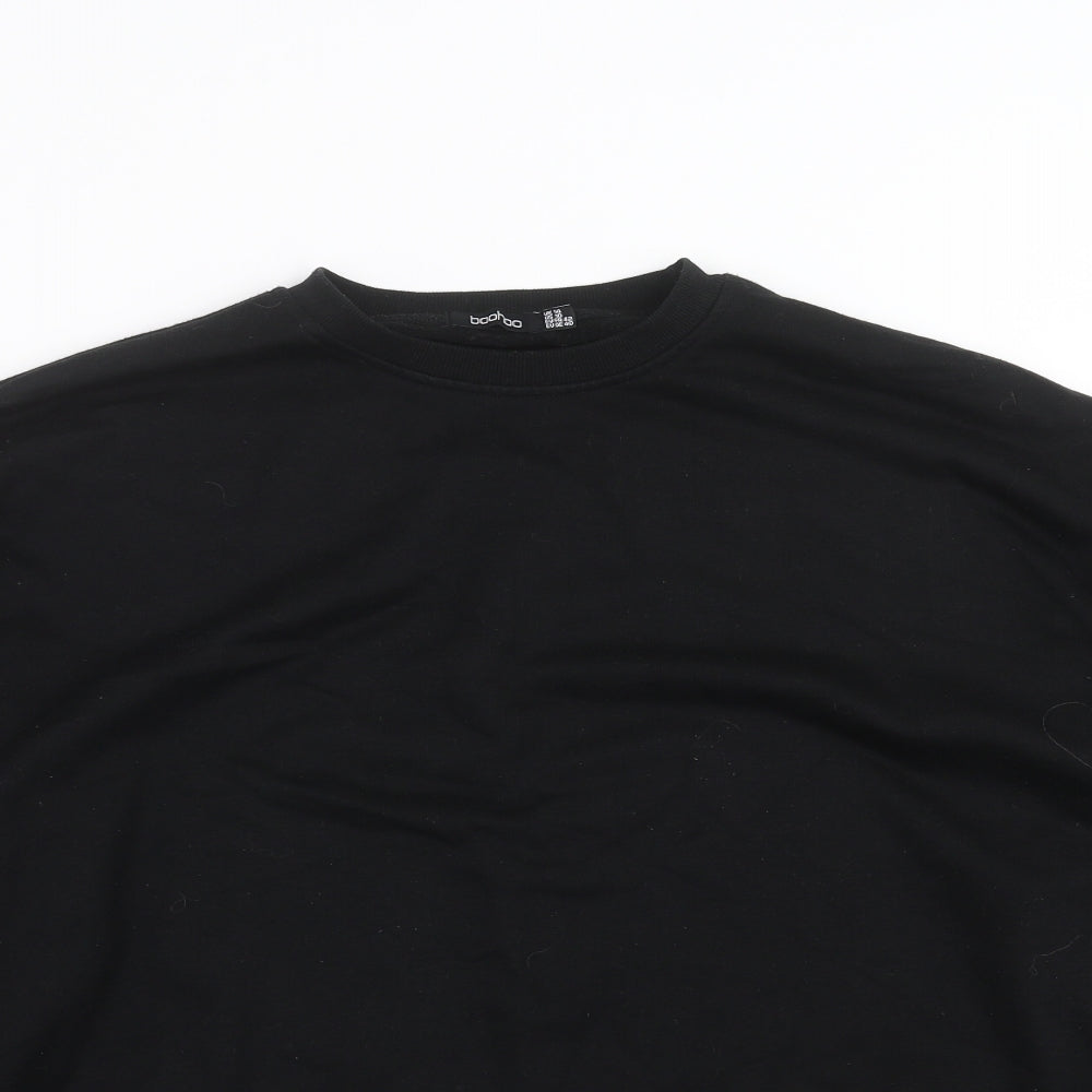 Boohoo Womens Black   Pullover Sweatshirt Size 14