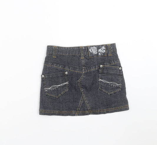 Marks and Spencer Girls Blue  Denim Mini Skirt Size 8 Years