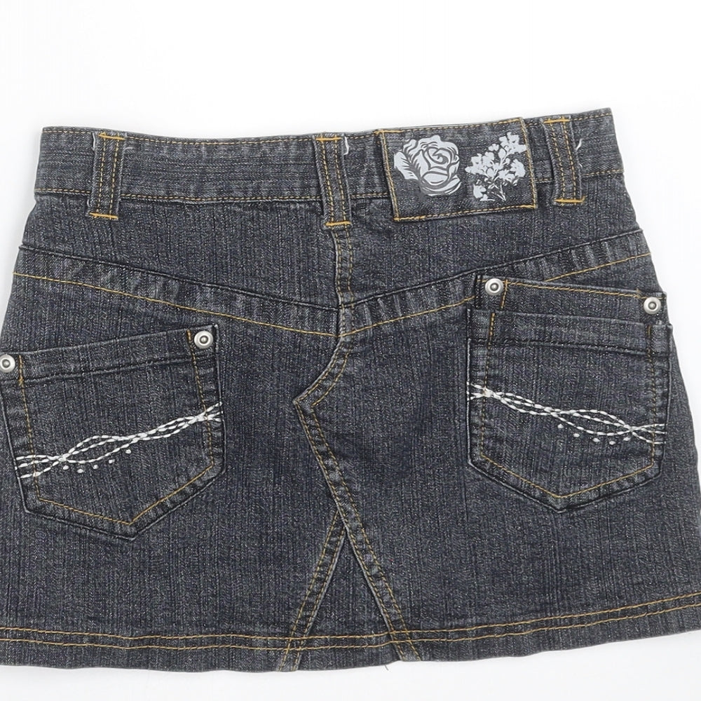 Marks and Spencer Girls Blue  Denim Mini Skirt Size 8 Years