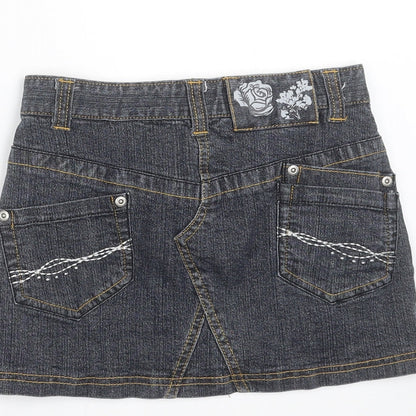 Marks and Spencer Girls Blue  Denim Mini Skirt Size 8 Years