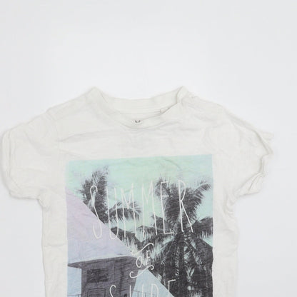 NEXT Boys White   Basic T-Shirt Size 4 Years  - Summer of Surf