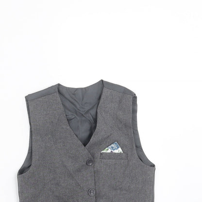 best of british Boys Grey   Jacket Waistcoat Size 4-5 Years