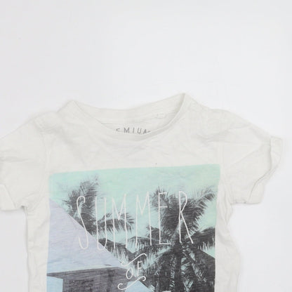 NEXT Boys White   Basic T-Shirt Size 3 Years  - Summer of Surf