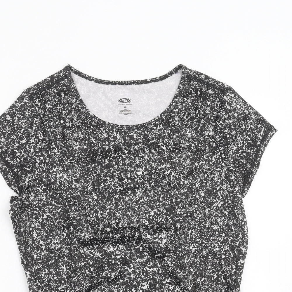 Athletic Works Womens Black   Basic T-Shirt Size S