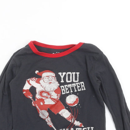Oshkosh Boys Grey Solid   Pyjama Top Size 10 Years  - christmas