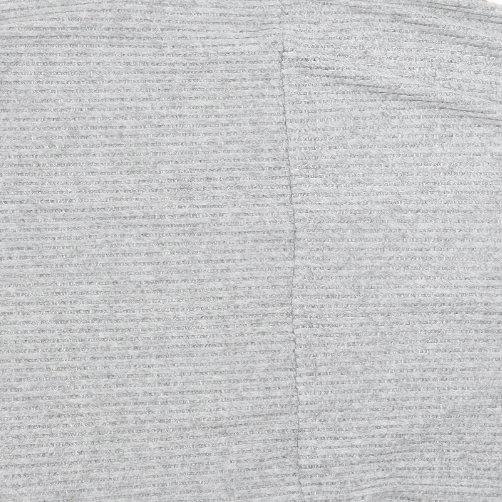 Primark Womens Grey Striped Knit Pullover Jumper Size L