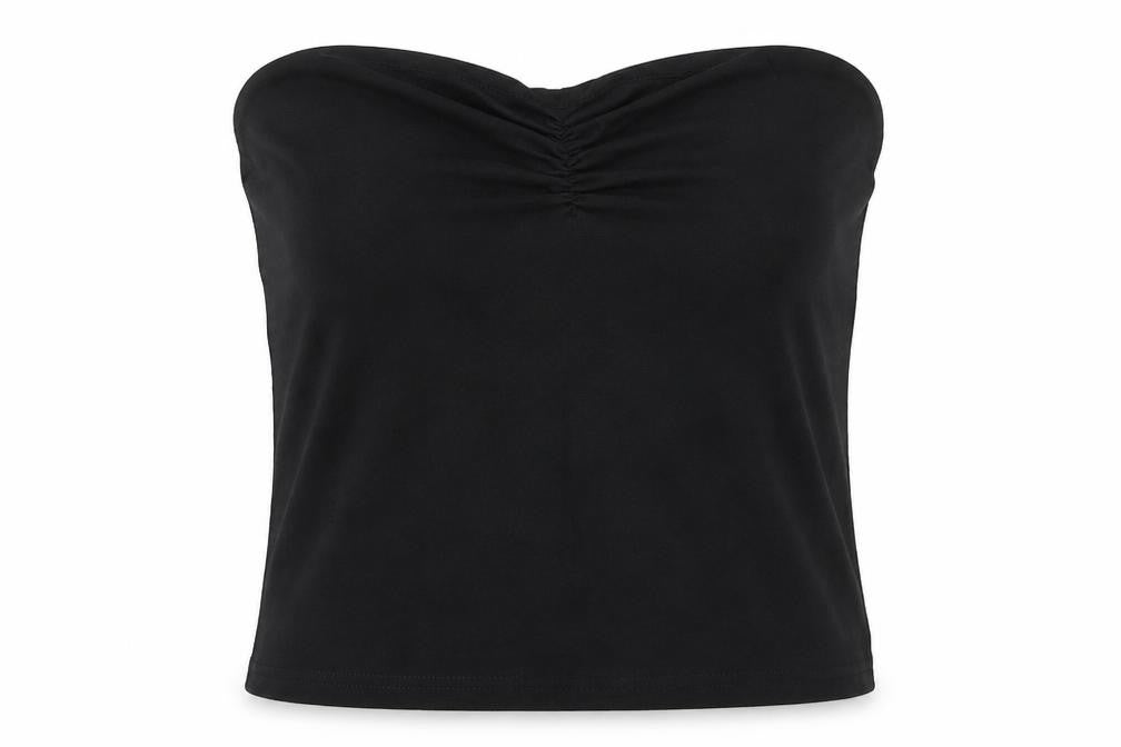 Front view of Intuition Essentials women’s black basic t-shirt, size UK 16