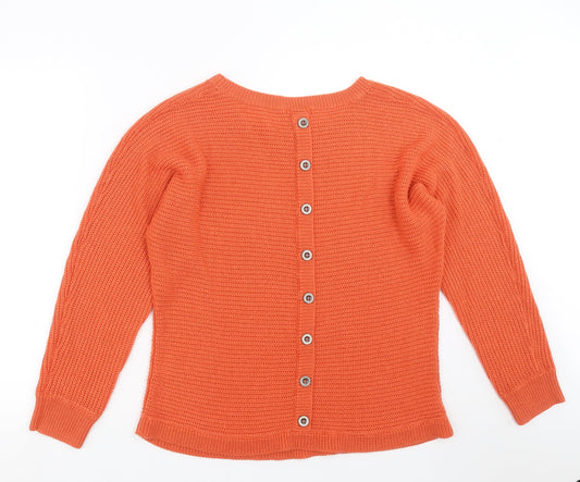 Venus Womens Orange  Knit Pullover Jumper Size XL