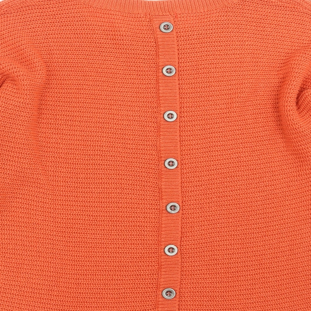 Venus Womens Orange  Knit Pullover Jumper Size XL