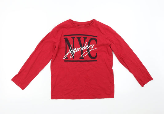 Primark Boys Red   Basic T-Shirt Size 10-11 Years  - NYC