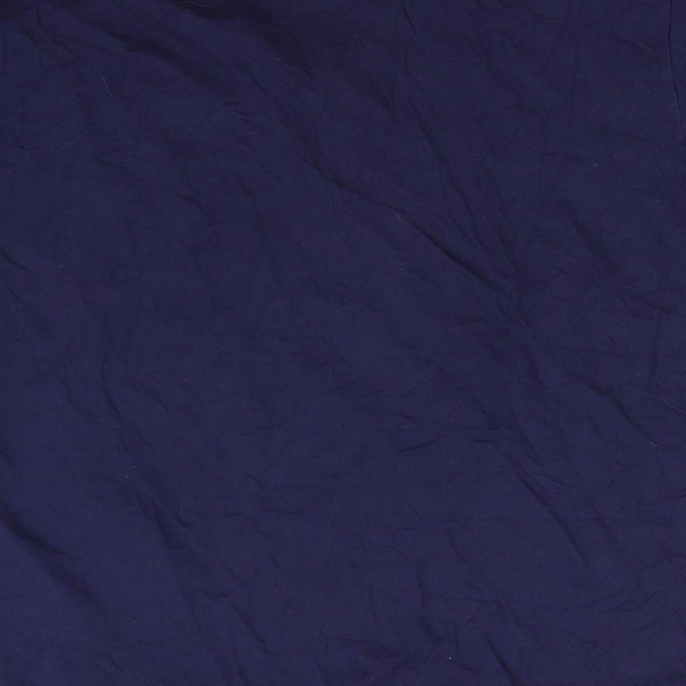 Brand and care label for Petroleum women’s blue basic t-shirt, size 2XL