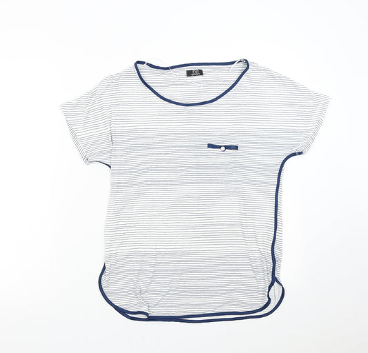 F&F Womens Multicoloured Striped  Basic T-Shirt Size 8