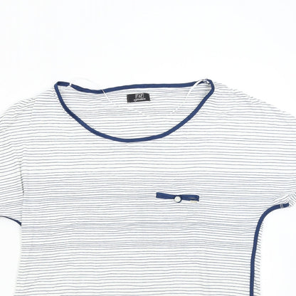 F&F Womens Multicoloured Striped  Basic T-Shirt Size 8