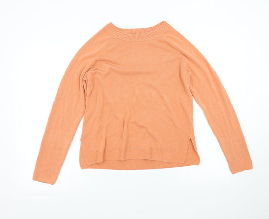TU Womens Orange  Knit Pullover Jumper Size 12