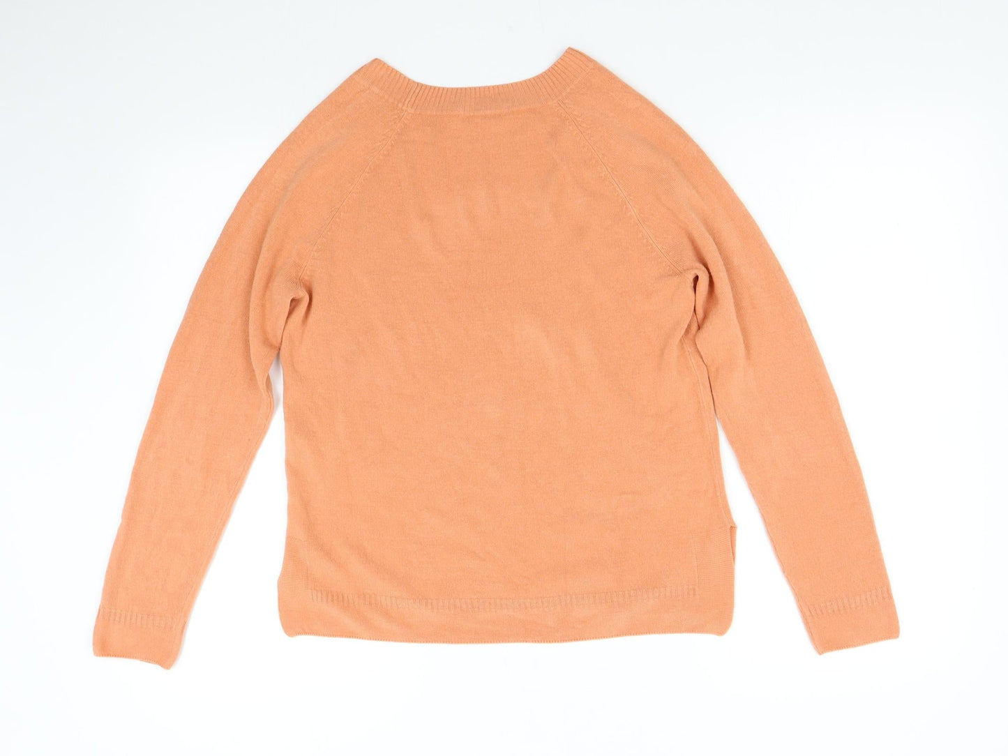 TU Womens Orange  Knit Pullover Jumper Size 12