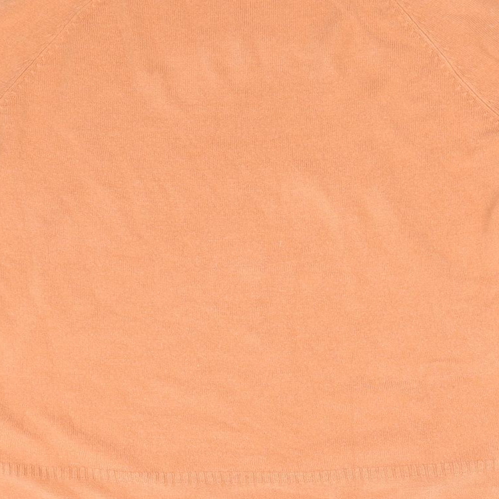 TU Womens Orange  Knit Pullover Jumper Size 12