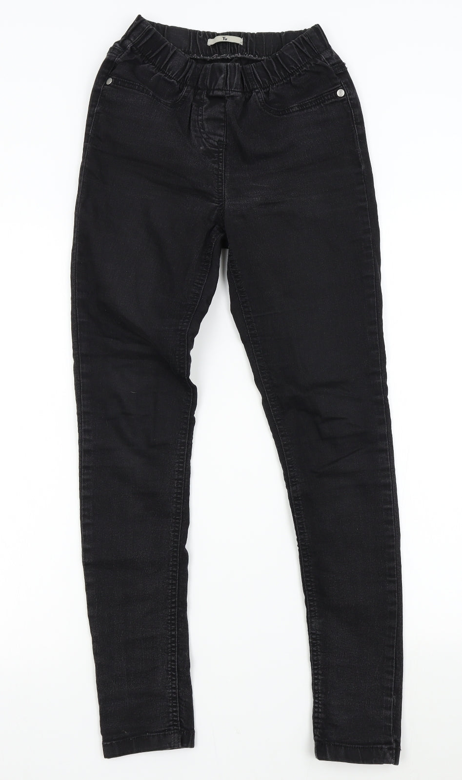 TU Womens Black  Denim Skinny Jeans Size 8 L29 in