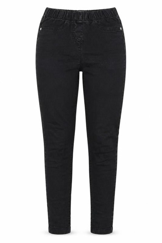 Front view of Tu women’s black denim skinny jeans, size UK 8, 29-inch leg
