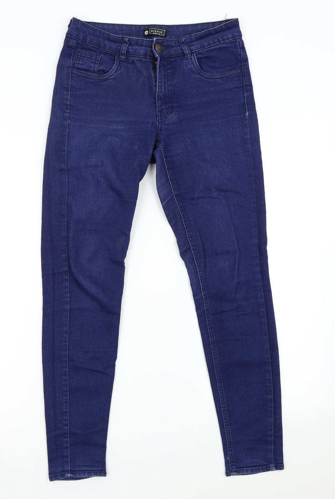 Avenue Womens Blue  Denim Skinny Jeans Size 8 L27 in