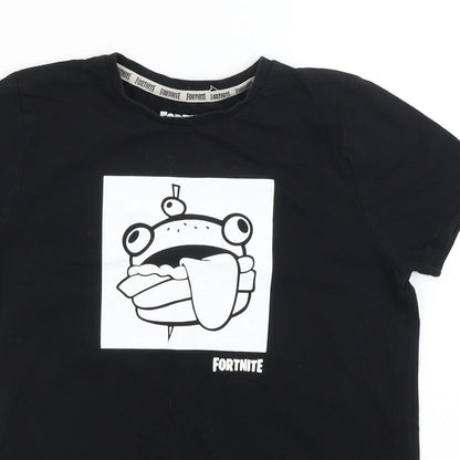 Primark Womens Black   Basic T-Shirt Size M  - Fortnite