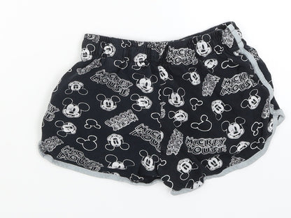 Disney Womens Black   Sweat Shorts Size 6 - Mickey Mouse