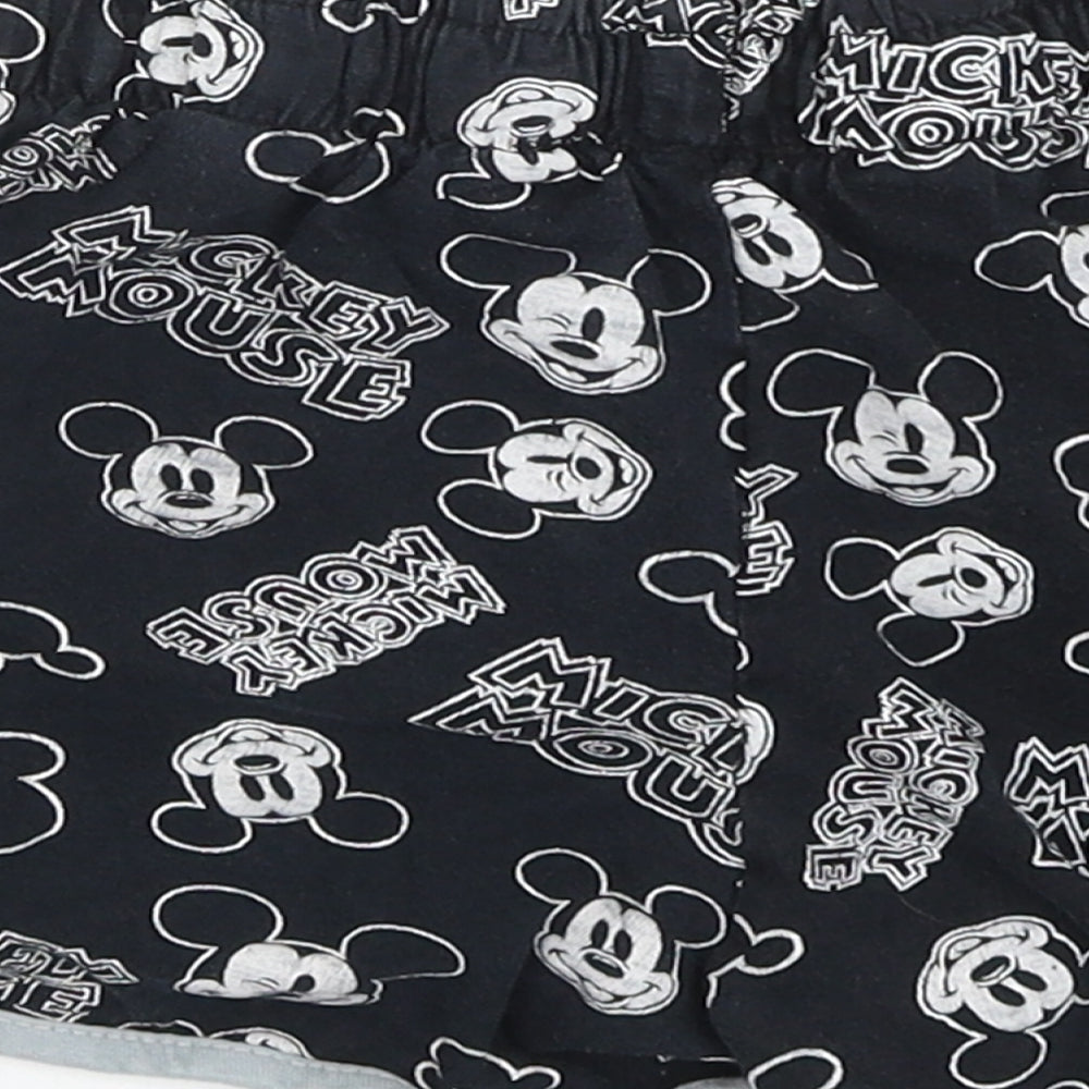 Disney Womens Black   Sweat Shorts Size 6 - Mickey Mouse