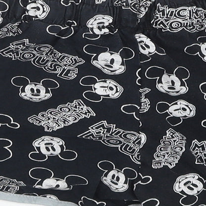 Disney Womens Black   Sweat Shorts Size 6 - Mickey Mouse